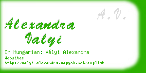 alexandra valyi business card