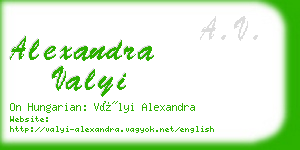 alexandra valyi business card